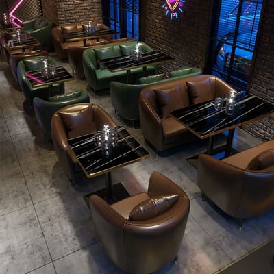 Bàn ghế Nhẹ sang trọng ghế sofa quầy bar kiểu Mỹ chủ đề - BGCF-189