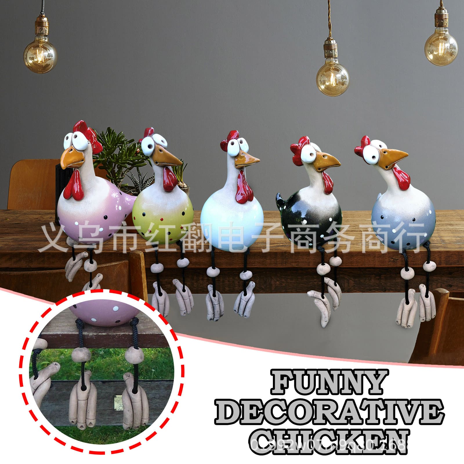 Đồ trang trí vườn gà đồ trang trí bằng nhựa ngoài trời bền đẹp, thân thiện mô nan