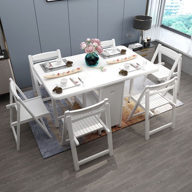 Bàn ăn Italy bằng gỗ nguyên khối Bàn gấp gia đình nhỏ đơn - BGCF-544