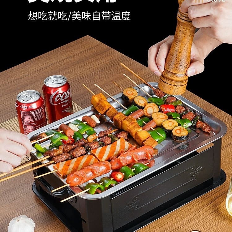 Cách nhiệt bếp thương mại thép không gỉ nướng xiên cao cấp, tiện lợi cho nhà  BN-474