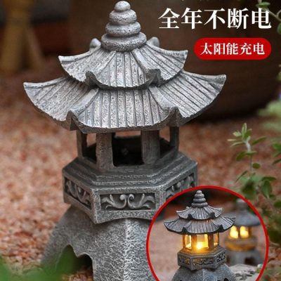 Tháp đá zen của trung quốc trang trí sân trong ngoài trời bền đẹp, thân thiện nan