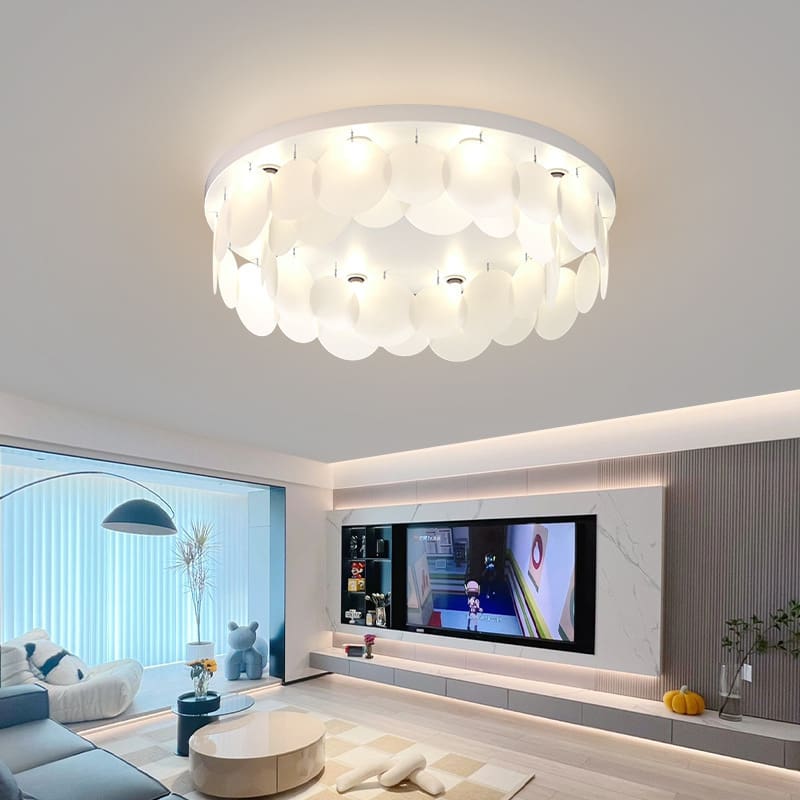Thời Trung Cổ Thiết Kế Vỏ Kem Phòng Khách Đèn Hiện Đại Đơn - DTN-816