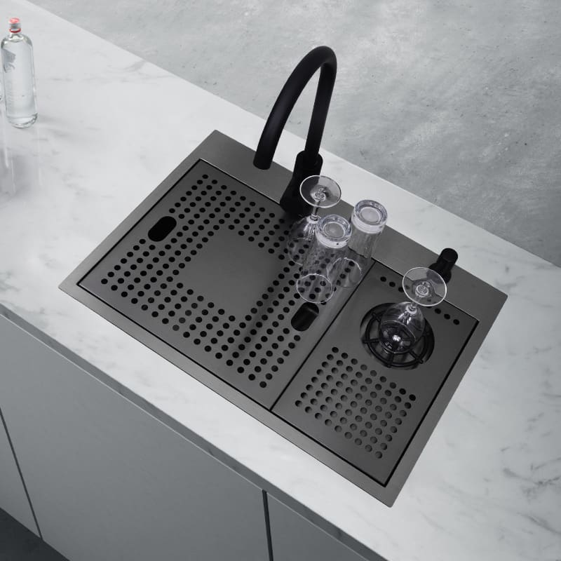 Bồn rửa nhà bếp bằng thép không gỉ 304 vô cao cấp, tiện lợi cho nhà hàng CR-355