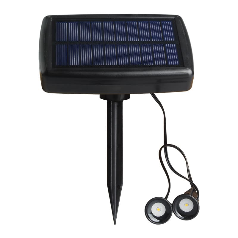 Đèn ngầm năng lượng mặt trời, một tấm pin mặt trời, hai đèn nhỏ, chậu - DNT-1386