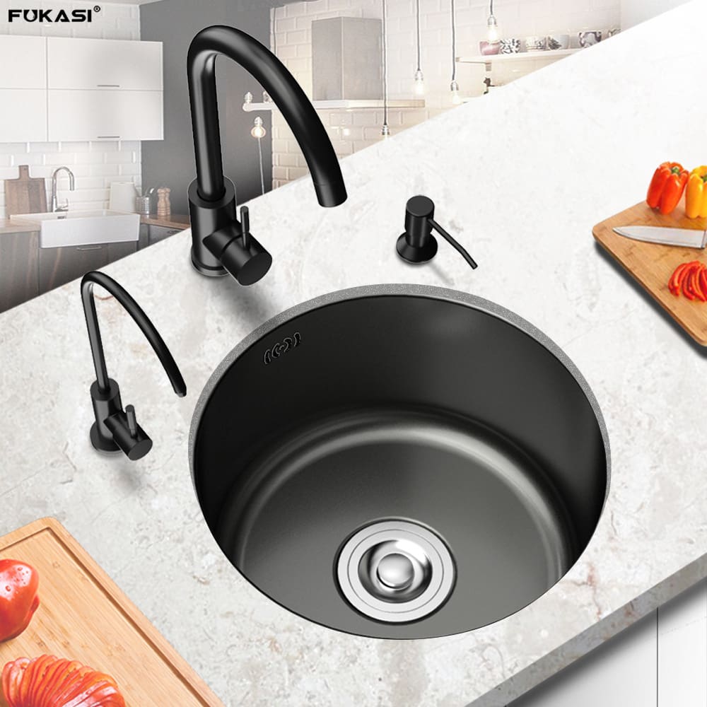 Bồn rửa nhà bếp inox 304 bồn rửa tròn khe cao cấp, tiện lợi cho nhà hàng CR-120