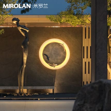 Miroland mới đèn sân vườn trung quốc đèn tường ngoài ngoài trời bền đẹp, thân DTTNT_54