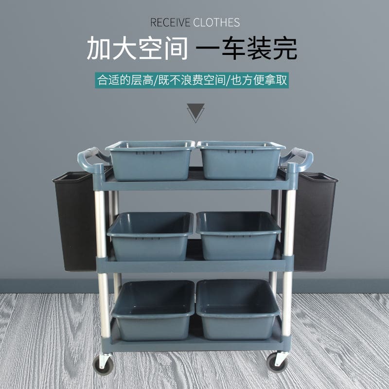 Y怺2 xe ăn xe đẩy dọn bộ bát nhà hàng chất lượng cho khách sạn DKS-425
