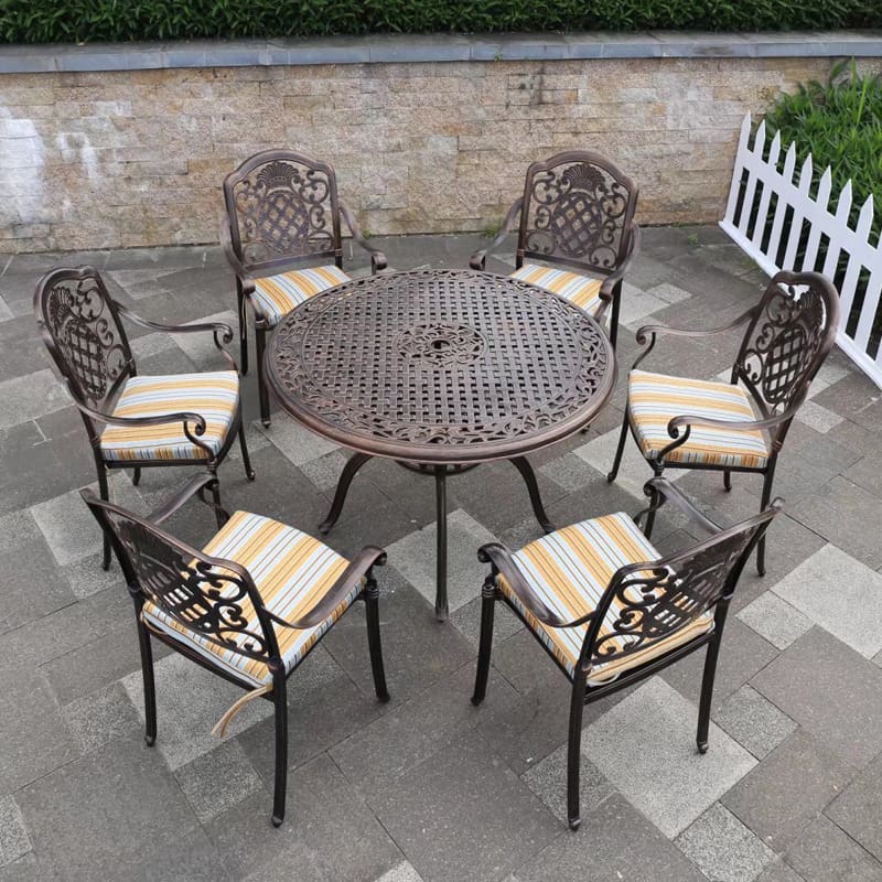 Bộ bàn ghế nhôm đúc ngoài trời nhà ngoài trời ngoài trời bền đẹp, thân thiện  BGSV_1486