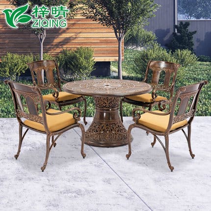 Bàn ghế nhôm đúc sang trọng, phù hợp với mọi không gian vườn ngoài trời bền đ BGSV_1242