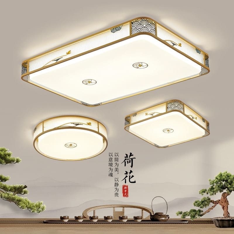 Đèn trần kiểu Trung Quốc mới hiện đại tối giản phòng khách - DTN-930