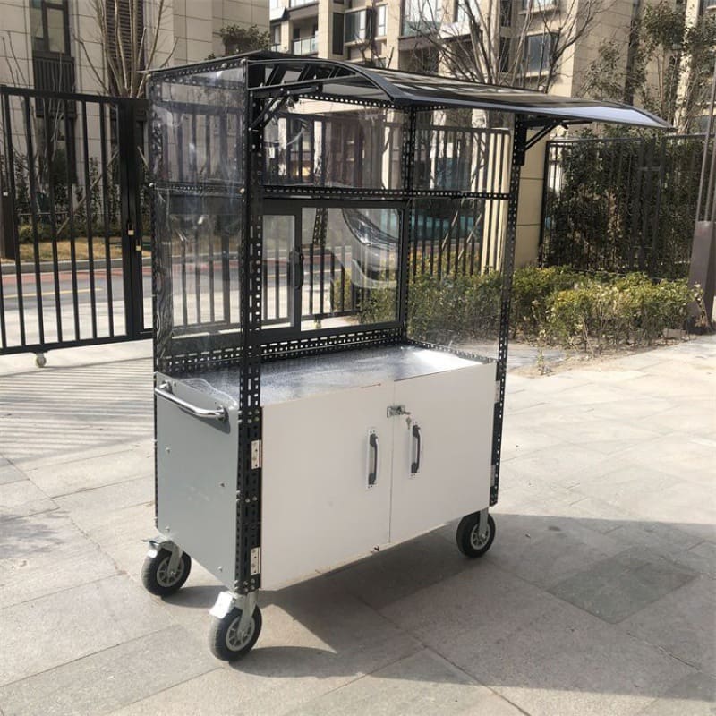 Xe đẩy chợ đêm có mái che, mái hiên có chất lượng cho khách sạn DKS-520