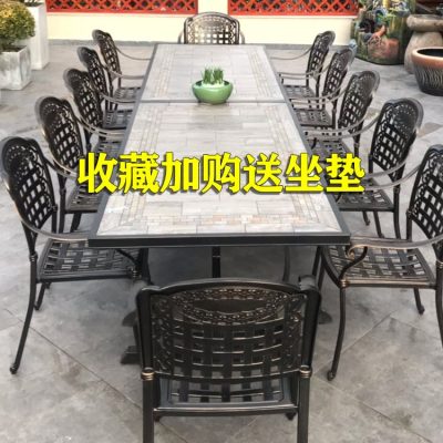 Bàn ghế nhôm đúc ngoài trời bàn ăn giải trí ngoài trời bền đẹp, thân thiện mô BGSV_1139