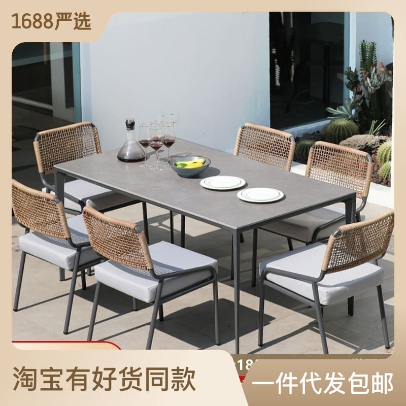 Bàn ghế ngoài trời sân vườn ghế mây chống nước ngoài trời bền đẹp, thân thiện BGSV_1074