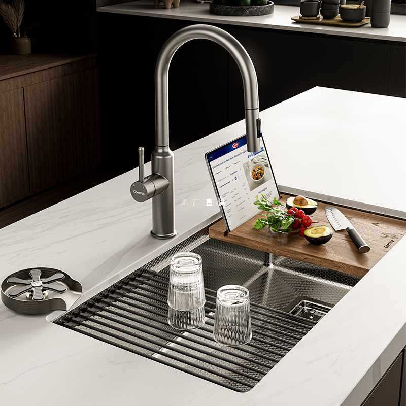 Kohnner bồn rửa thủ công nhà bếp tổ ong 304 cao cấp, tiện lợi cho nhà hàng CR-46