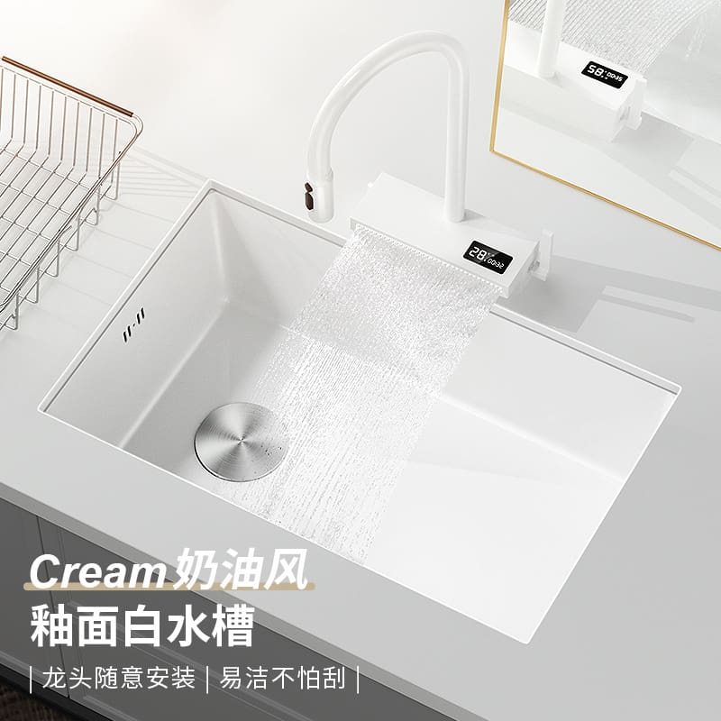 Trắng raindance thác chìm lớn đơn khe cắm thép không cao cấp, tiện lợi cho nh CR-18