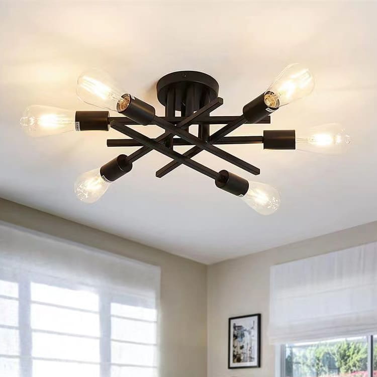Bắc Âu Phong Cách Công Nghiệp Sắt Đèn Trần Xuyên Biên Giới - DTN-634