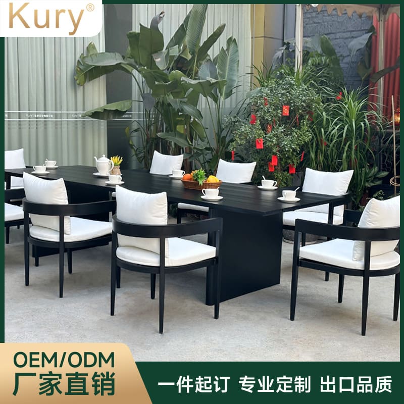 Bàn ghế trực tiếp kury bàn dài giải trí ngoài ngoài trời bền đẹp, thân thiện  BGSV_1605