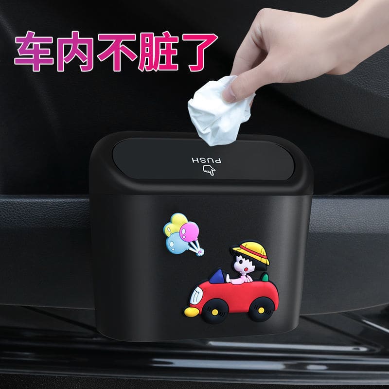 Thùng rác ô tô hoạt hình, thùng đựng đồ gắn ngoài trời bền đẹp, thân thiện mô TGNT_797