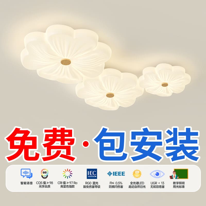 Hoa quang phổ đầy đủ bảo vệ mắt đèn trần phòng khách màu - DTN-1105
