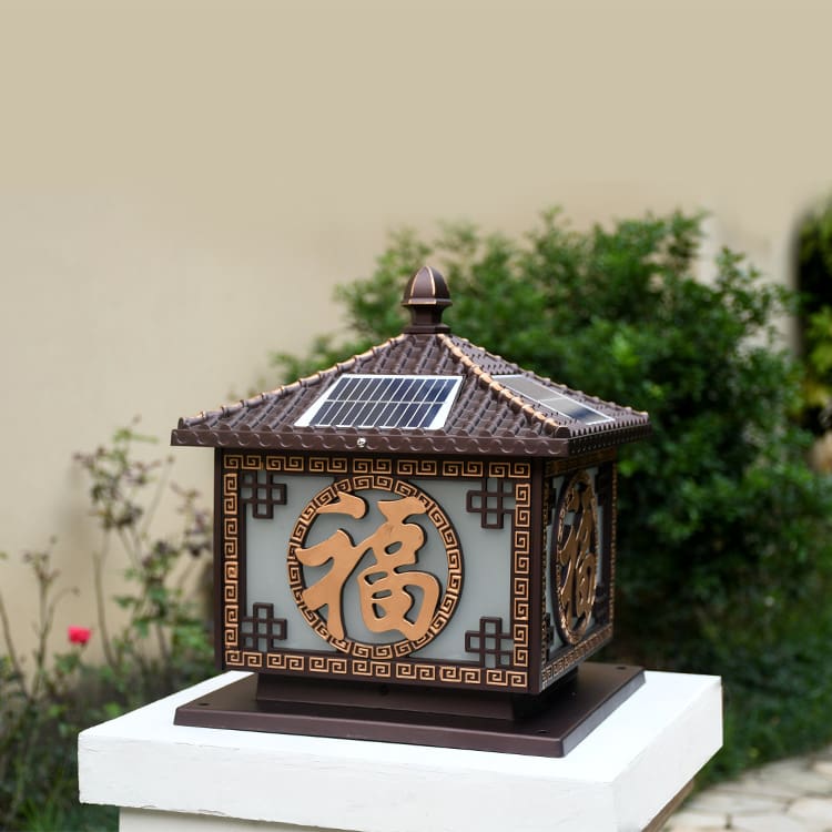 Đèn cột năng lượng mặt trời ngoài trời chống nước sân vườn biệt thự t - DNT-1992