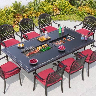 Bàn ghế sân vườn nhôm đúc - giải pháp toàn ngoài trời bền đẹp, thân thiện môi BGSV_1325