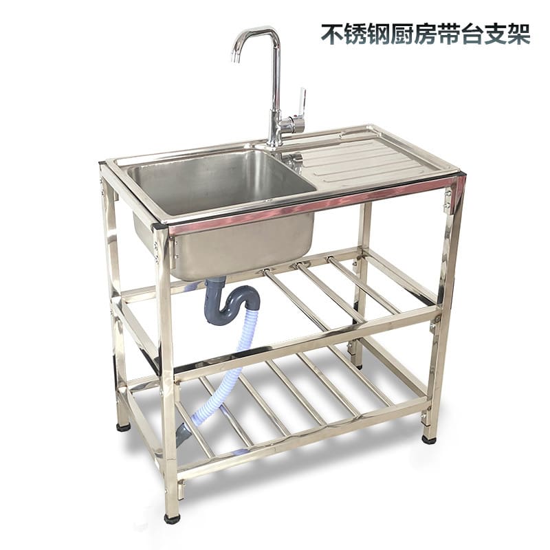 6b76 nhà bếp khung inox chậu rửa đôi khe cắm cao cấp, tiện lợi cho nhà hàng C CR-361