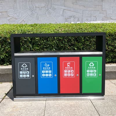 Thùng rác phân loại rác ngoài trời ngoài trời bền đẹp, thân thiện môi trường  TGNT_218