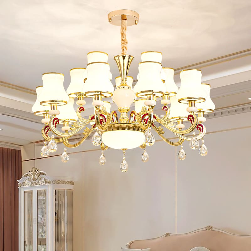 Đèn chùm thời trang Châu Âu đèn phòng khách hiện đại đơn giản cao cấp - DC-1174