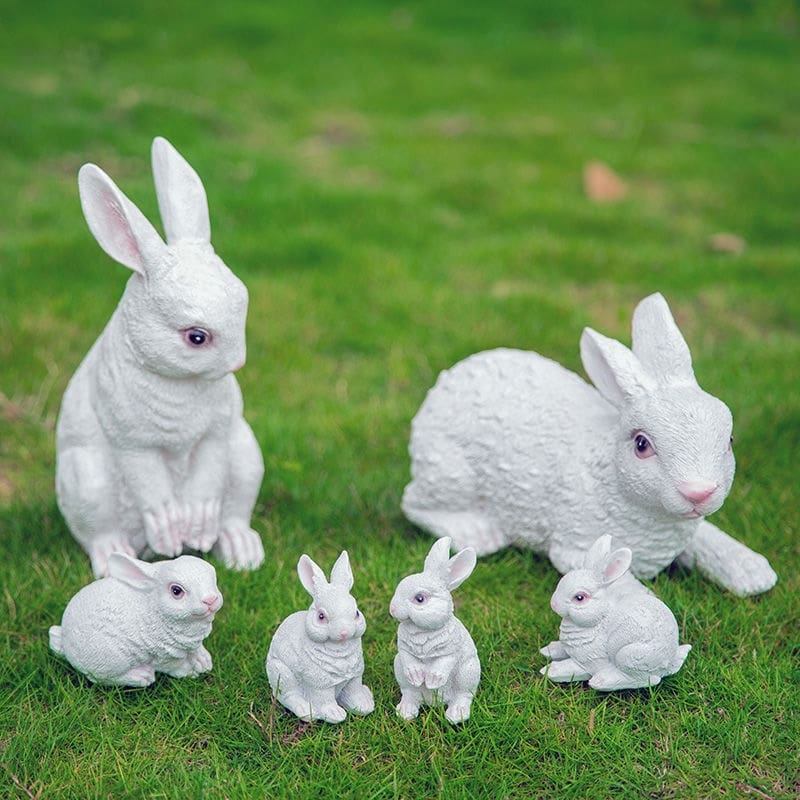 Thỏ đồ trang trí sân vườn trang trí ngoài trời ngoài trời bền đẹp, thân thiện nan