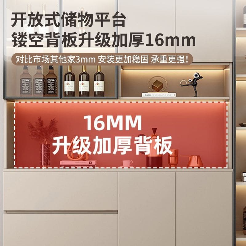 Tủ búp phê tủ cao tích hợp đèn treo tường cao cấp, tiện lợi cho nhà hàng TR-528
