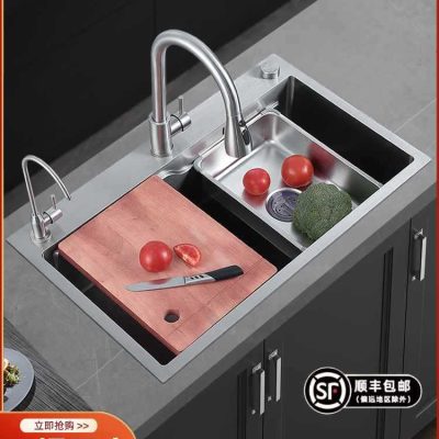 Chậu rửa gia dụng nhà bếp một khe lớn sus304 cao cấp, tiện lợi cho nhà hàng C CR-385