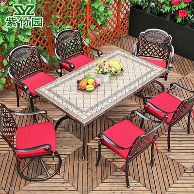 Bàn ghế nhôm đúc ngoài trời ngoài trời bàn ghế ngoài trời bền đẹp, thân thiện BGSV_1193