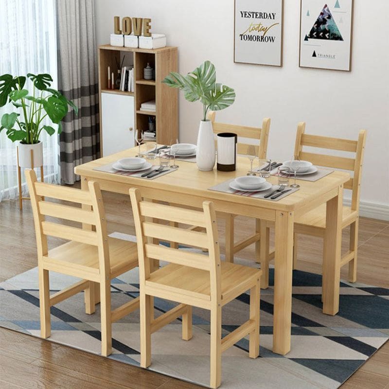 Bộ bàn ghế ăn giả gỗ Bàn ăn phòng nhỏ Bàn ăn gia đình hình - BGCF-618