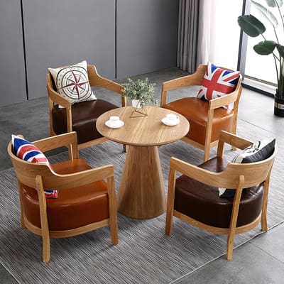 Bàn ghế thương lượng Bàn tròn nhỏ đơn giản hiện đại phong - BGCF-368