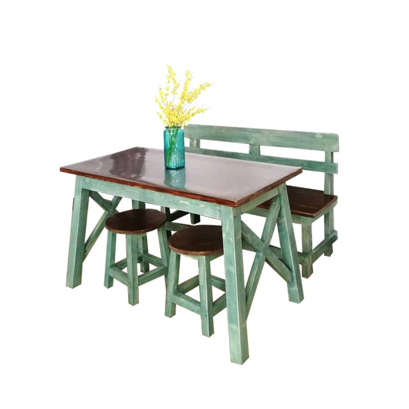 Bán buôn Bàn ăn gỗ nguyên khối phong cách Mỹ cổ điển cũ Bàn - BGCF-569