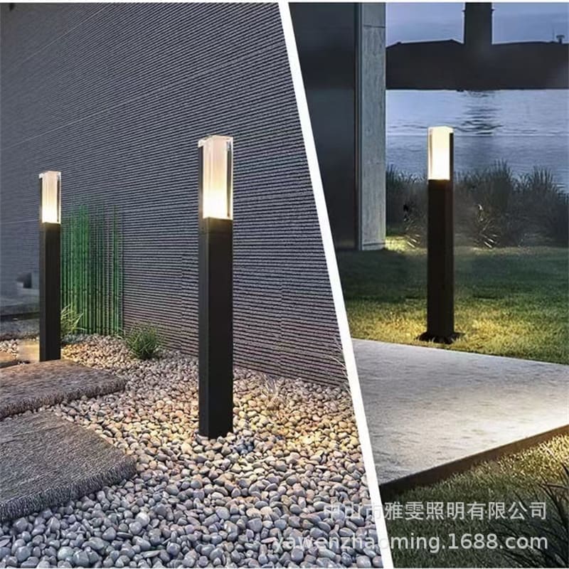 Đèn Đơn giản ngoài trời bãi cỏ mặt đất Đèn led sân vườn vuông cảnh qu - DNT-1133