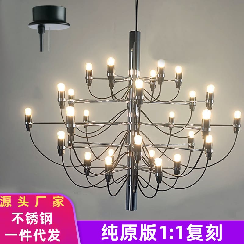 Trái cây mùa hè nhà hàng Pháp đèn chùm cầu thang inox thiết kế người Ý - DC-1040
