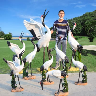 Vườn ngoài trời mô phỏng cần cẩu đồ trang trí ngoài trời bền đẹp, thân thiện  DTTNT_196
