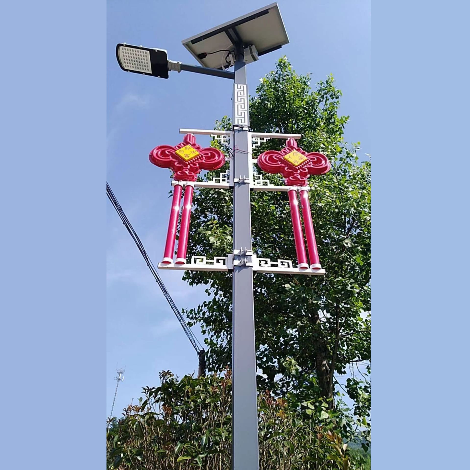 Khu vực nông thôn mới 6m 8m đèn led siêu sáng ngoài trời cảnh quan cộ - DNT-2057