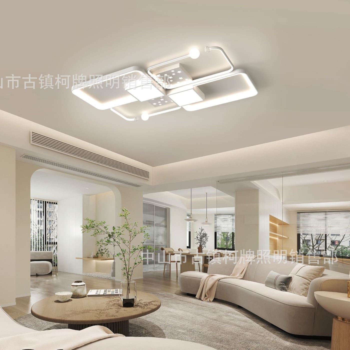 Đèn phòng khách ánh sáng sang trọng Bắc Âu hiện đại đơn - DTN-822