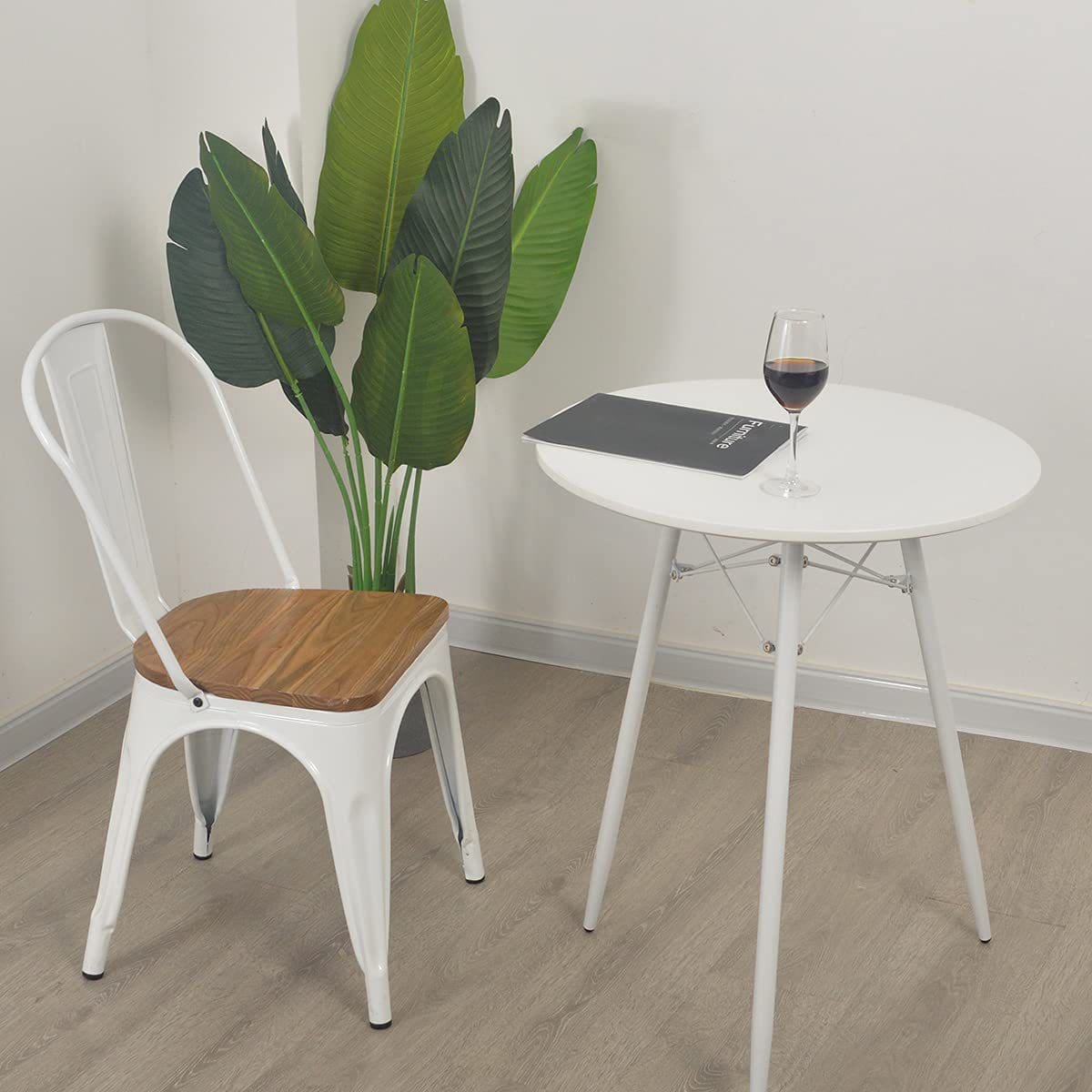 Bàn ghế Bắc Âu Eames tròn lắp ráp quán trà sữa Bàn tròn đàm - BGCF-1930
