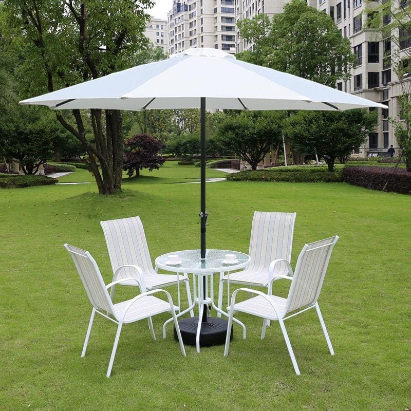 Bàn ghế miễn phí vận chuyển trắng teslin giải trí ngoài trời bền đẹp, thân th BGSV_1579