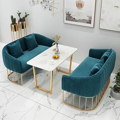 Bàn ghế Cửa hàng trà sữa Bắc Âu quán cà phê net màu đỏ sofa - BGCF-100