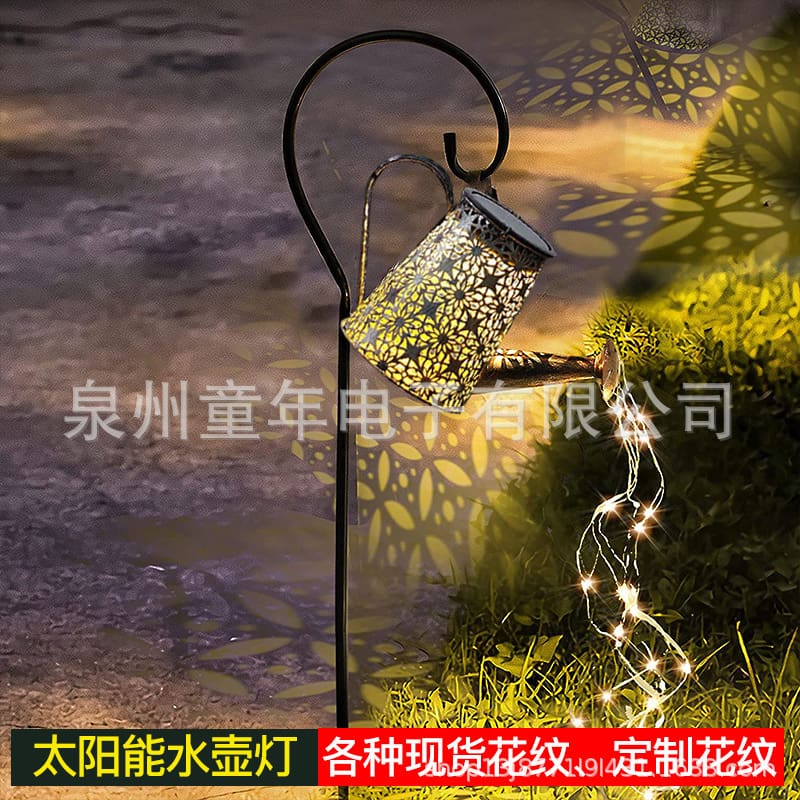 Điểm Ấm Đun Nước Năng Lượng Mặt Trời Đèn Sắt Bình Tưới Đèn Đèn Tắm Rỗ - DNT-1440