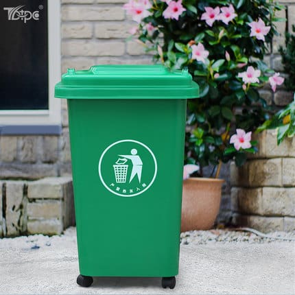 Thùng rác lớn tbtpc có nắp hộp vuông vệ sinh ngoài trời bền đẹp, thân thiện m TGNT_543