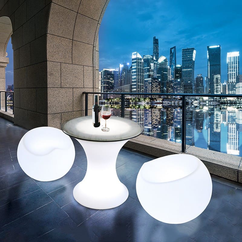 Bàn ghế Đèn LED Phát Sáng Apple Phân Sáng Tạo Giải Trí - BGCF-2018