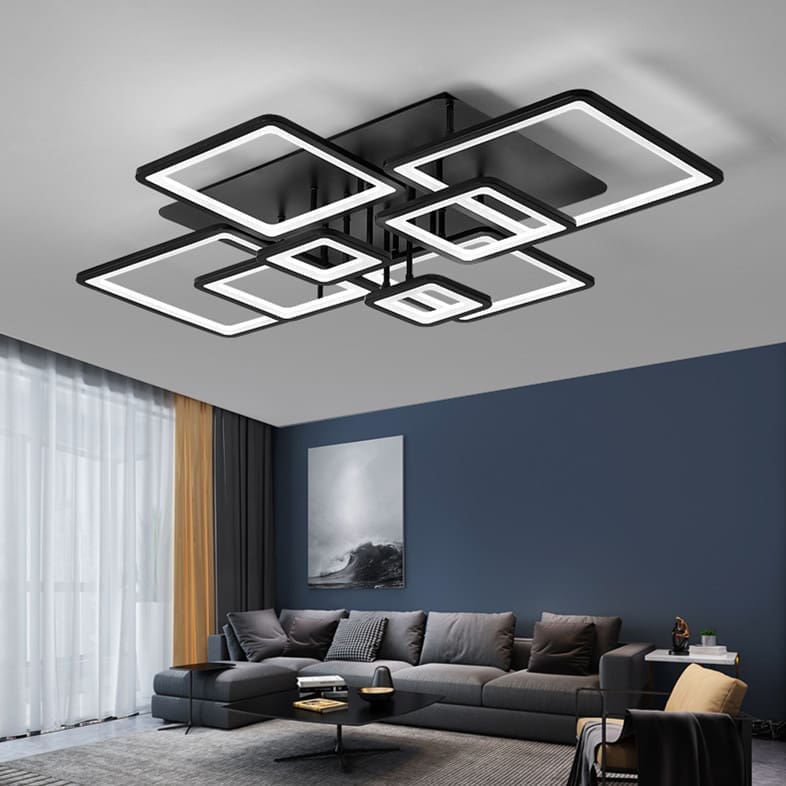 Đèn trần phòng khách hình chữ nhật acrylic hiện đại và đơn - DTN-874