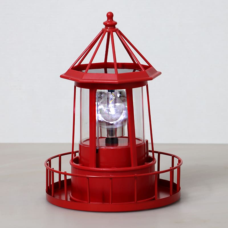 Trang trí sân vườn ĐÈN LED năng lượng mặt trời xoay lớn ngọn hải đăng - DNT-1462