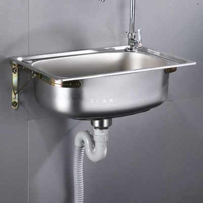 Bán buôn bồn rửa treo tường bằng thép không gỉ cao cấp, tiện lợi cho nhà hàng CR-96