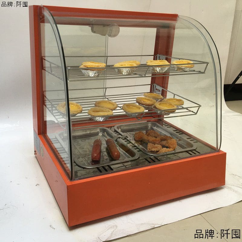 Tủ hâm nóng nhỏ tủ trưng bày đồ nguội hamburger cao cấp, tiện lợi cho nhà hàn THN-55